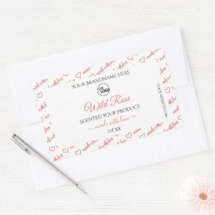 Blanc et Coral Word Cloud Étiquettes de produits A