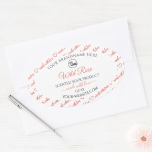 Blanc et Coral Word Cloud Étiquettes de produits A