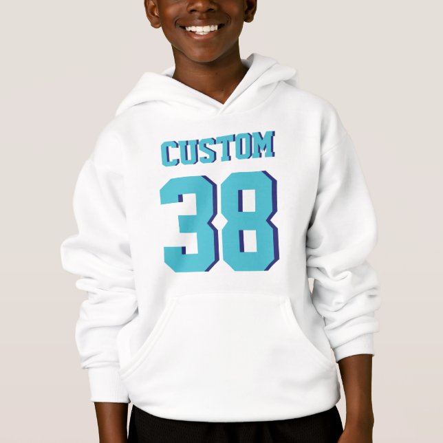 Blanc et football Jersey de sports des enfants | (Devant)