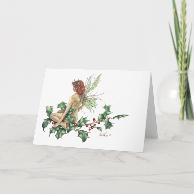 BLANC féerique de carte de voeux d'imaginaire de (Devant)