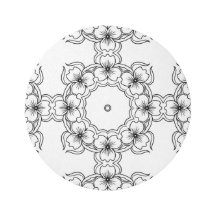 Blanc floral minimaliste