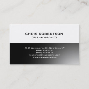 Blanc gris moderne simple Carte de visite simple