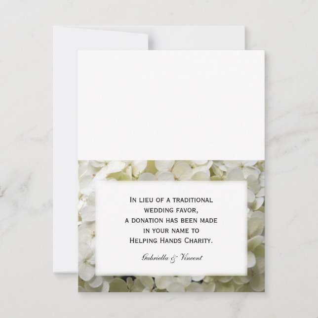 Blanc Hydrangea Fleur Mariage Charity Favoriser le (Devant)