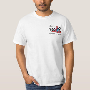 Blanc karting de T-shirt de club d'ABQ