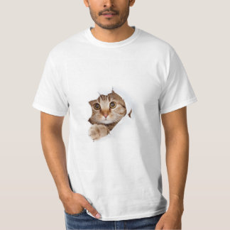 Blanc Libre Cute Funny Chat T-shirt