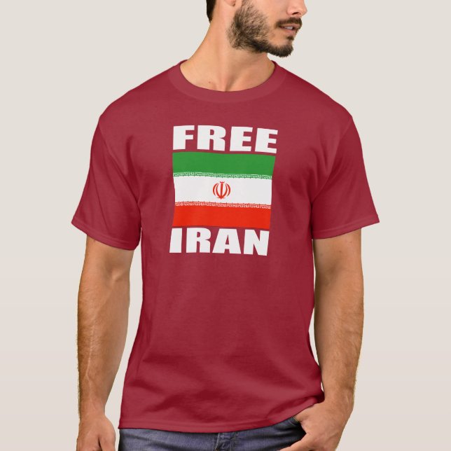 Blanc libre de T-shirt de l'Iran (Devant)