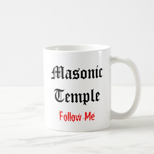 Blanc maçonnique de la tasse #1 de temple (Droite)