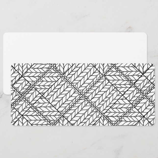 BLANC MAILLÉ ARGYLE 4x9,25 Carte plate / Horizonta (Devant / Derrière)