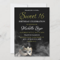 Blanc Masquerade Sweet 16 Invitation