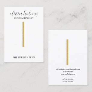 Blanc minimaliste, carte de visite de bijoux
