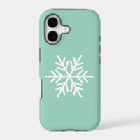 Blanc Moderne Flocon de Neige Nordique sur Fond Ve