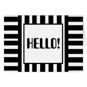 Blanc, Noir & Blanc, Gratté, Bonjour, Carte de voe