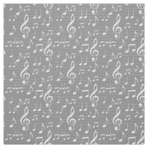 blanc notes de musique tissu motif
