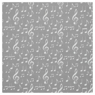 blanc notes de musique tissu motif