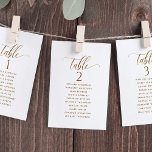 Blanc & Or, Cartes de Plan de Table avec Noms des<br><div class="desc">Aidez vos invités à trouver leur table avec ces élégantes cartes de plan de table modernes avec les noms des invités. Cartes double face pour que les invités puissent regarder des deux côtés, avant ou arrière pour leurs noms. Espace clair tout autour vous donnant la liberté d'utiliser des clips ou...</div>