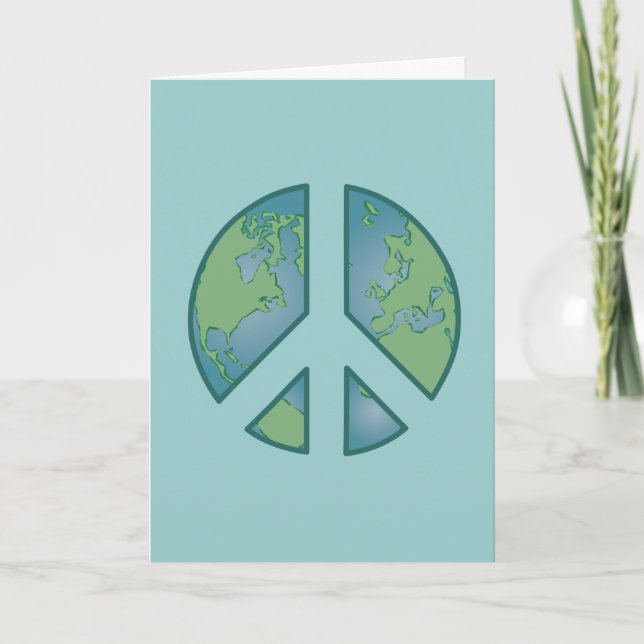 Blanc paisible de carte de voeux de la terre (Devant)