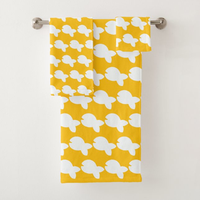 Blanc Poisson Poisson Enfants Jaune  (En situation)