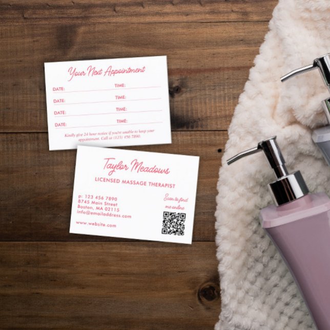 Blanc rose Pratique QR Code Multi Rendez-vous (Créateur téléchargé)