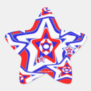BLANC, ROUGE & BLEUE STICKERS - 4 juillet - Amusan