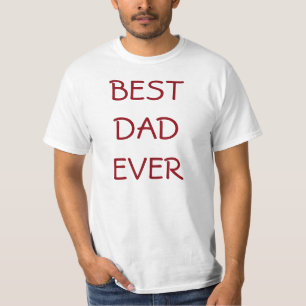 Blanc Rouge Meilleur Papa Jamais T-shirt Fête des