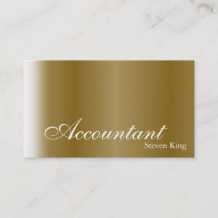 Blanc simple d'or de carte de visite de finances