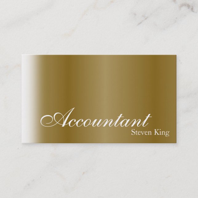 Blanc simple d'or de carte de visite de finances (Devant)