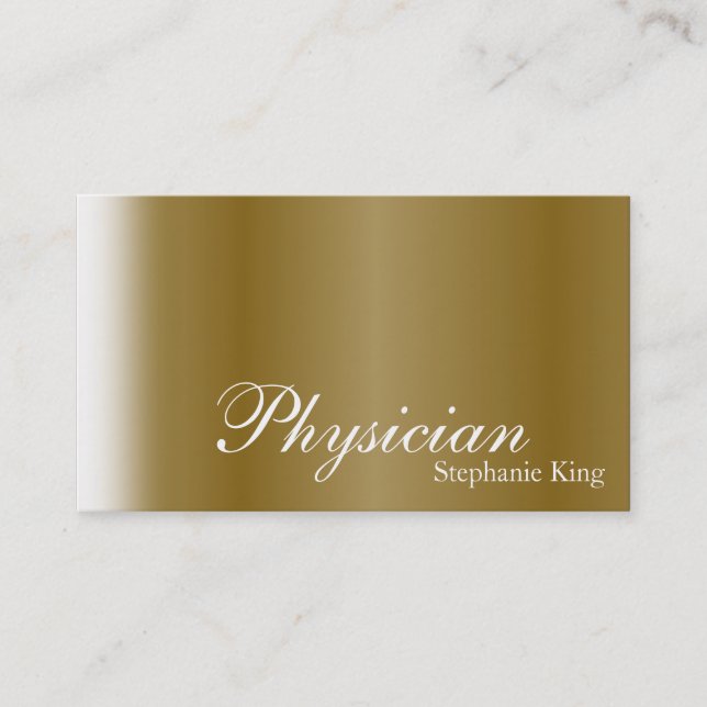 Blanc simple d'or de docteur carte de visite de (Devant)