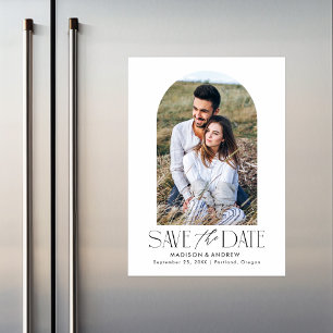 Blanc Simple Faire-Part Moderne de Date de Maria