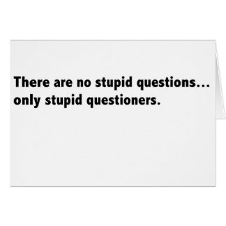 Blanc stupide de carte de questions