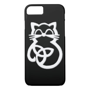 Blanc Trinity Knot Celtic Cat iPhone 8/7 Coque