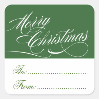 BLANC VERT SOMBRE BLANC NOËL CADEAU TAG STICKERS