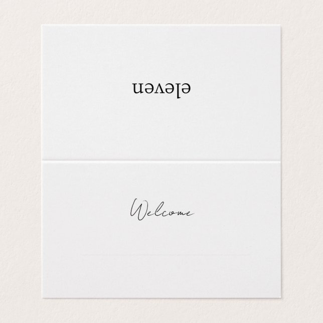 BLANCHE | Carte pliée à Mariage à trait minimal ch (Outside Unfolded)
