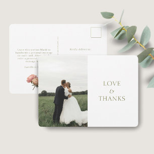 BLANCHE Carte postale Rose chic Merci