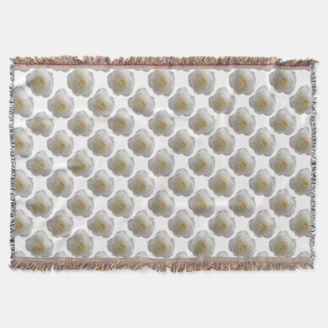 Blanche rose Fleur Rose blanche Lancer couvertures (Devant)