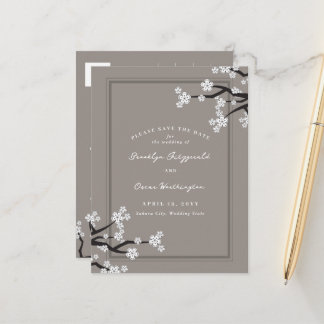 Blanches fleurs de cerisier Sakura Asie Faire-part