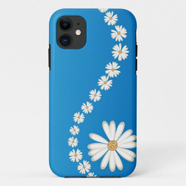 Blancs Abstraits sur Blue iPhone 5 Coque (Dos)