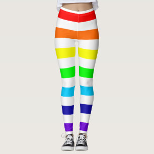 Blancs arc-en-ciel Leggings