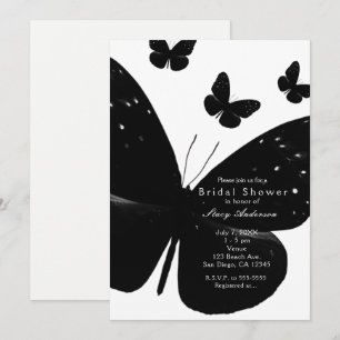 Blancs avec Invitations de la fête des papillons n