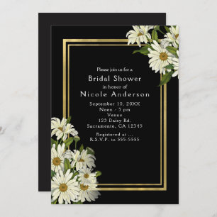 Blancs Black & Gold Elegant Chic Invitation