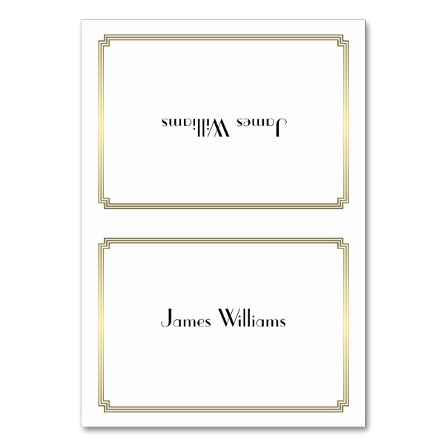 Blancs Great Gatsby Art déco Gold Place Cartes (Par défaut)