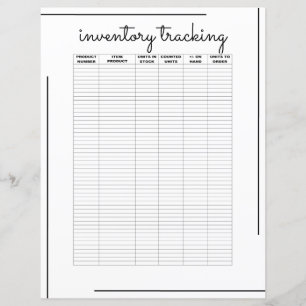 Blancs noir de bordures Logo Suivi de l'inventaire