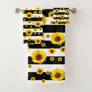 Blancs Noirs Avec Fleur De Tournesol