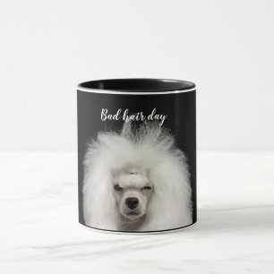 Blancs Poodle Mauvais Cheveux Jour Mug