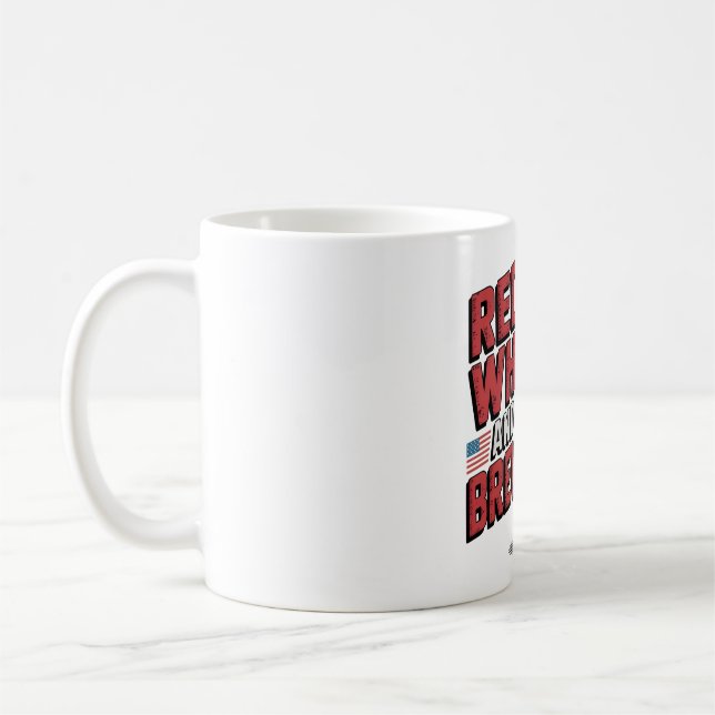 Blancs rouges et beer Mug Art (Gauche)