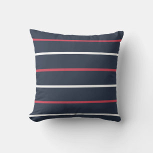 Blancs rouges et bleu marine Coussin extérieur