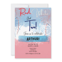 Blancs rouges et deux invitations pour l'anniversa