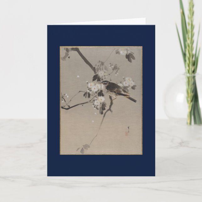 BLANK NOTECARD WITH JAPANESE PRINT OF BIRD (Devant)