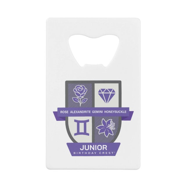 Blason d'anniversaire des Gémeaux™ pour le 1er au  (Devant)