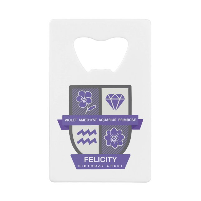 Blason d'anniversaire du Verseau™ pour le 1er-18 f (Devant)