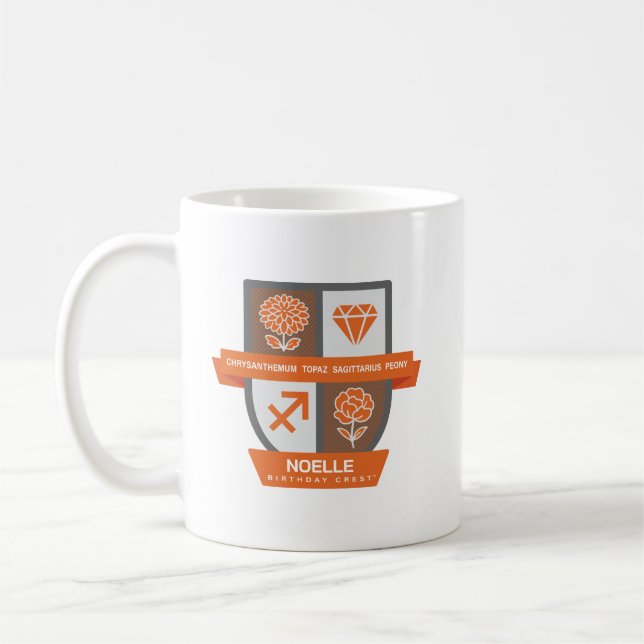 Blason d'anniversaire Sagittaire™ pour mug du 22 a (Gauche)